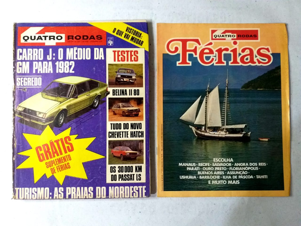 | Casa do Colecionador 4 (Quatro) Rodas - Ano 20 - Edição 233 com Complemento Férias - Carro J: O Médio da GM para 1982 - Dezembro 1979 (Revista)