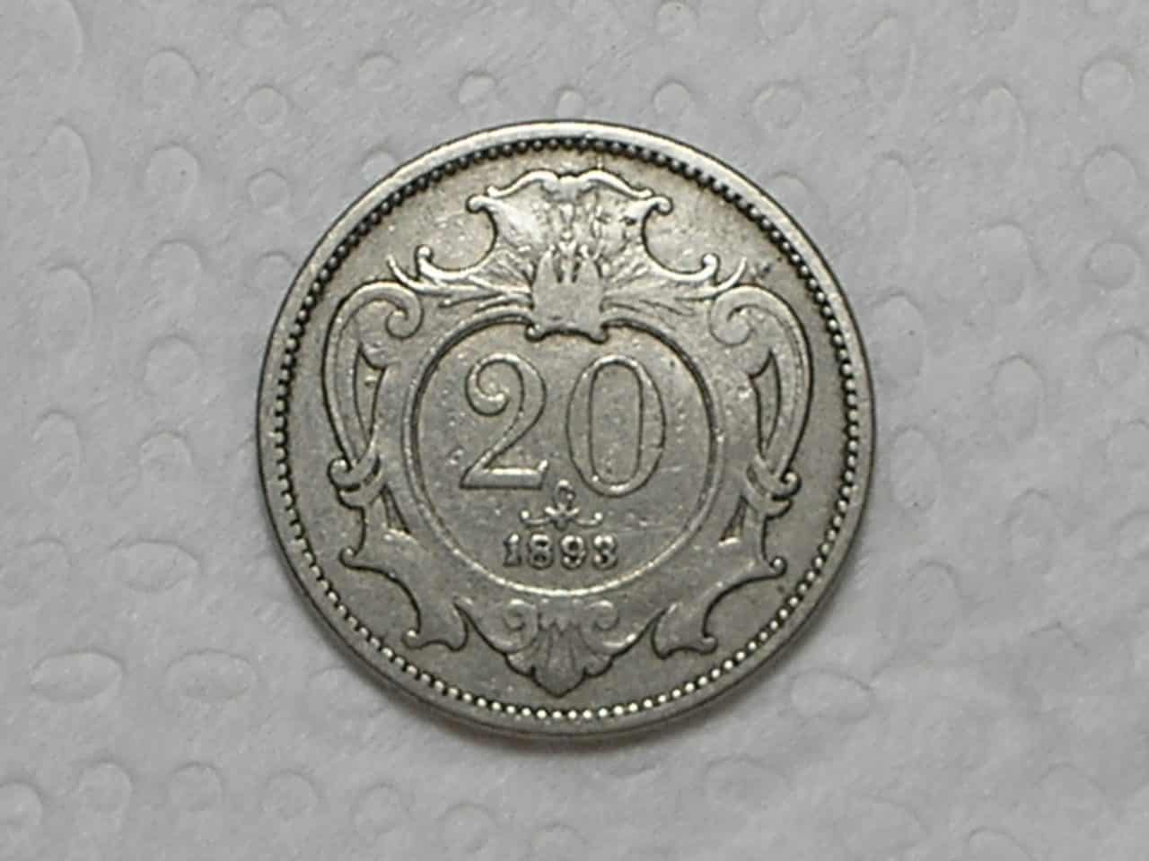 Austria) 20 Heller - 1893 / box17