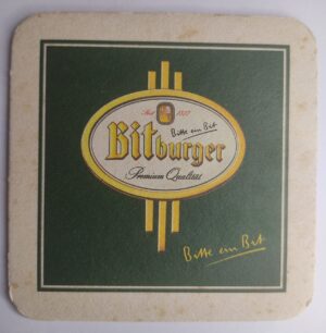 Bolacha De Chopp Estrangeira Alemanha Bitburger
