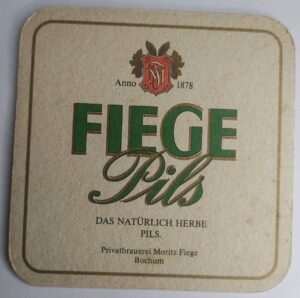 Bolacha De Chopp Estrangeira Alemanha Fiege Pils