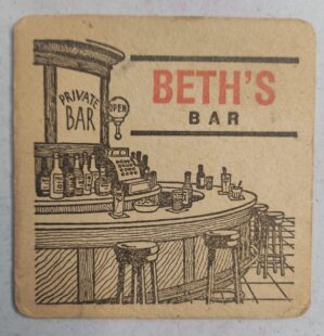 Bolacha de Chopp Estrangeira - Beth's Bar