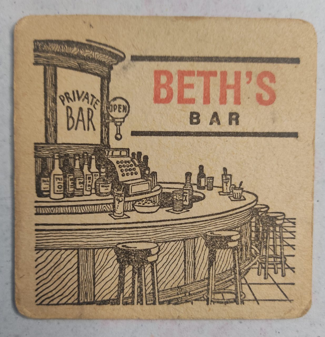 Bolacha de Chopp Estrangeira - Beth's Bar