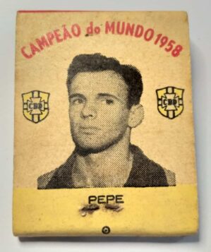Caixa de Fósforo - Campeão do Mundo 1958 - Remington "60" - Pepe (Copa do Mundo)