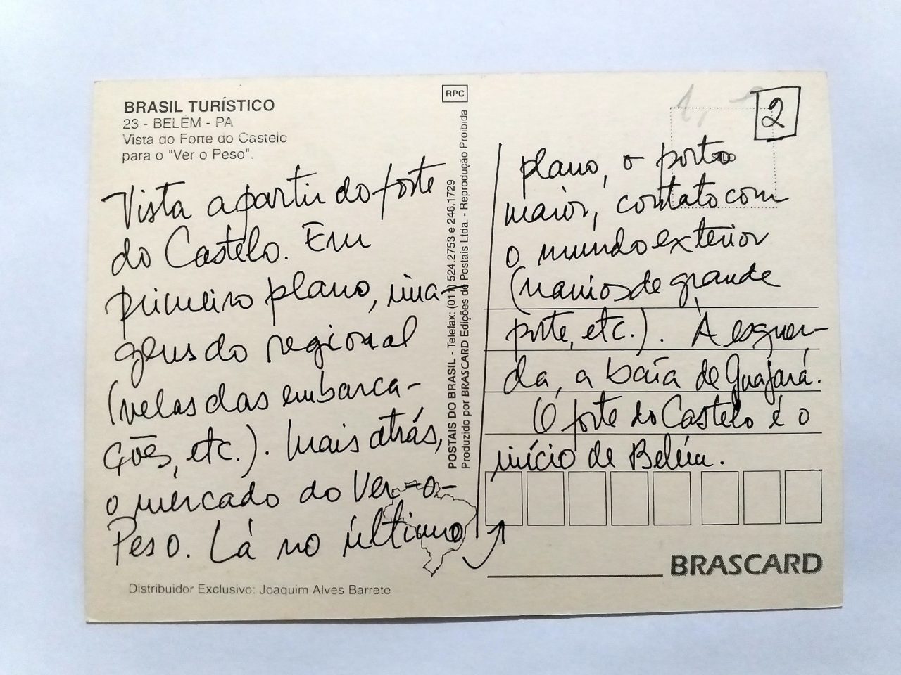 | Casa do Colecionador Cartão Postal - Brasil Turístico Nº 23 - Pará (Belém) Vista do Forte do Castelo