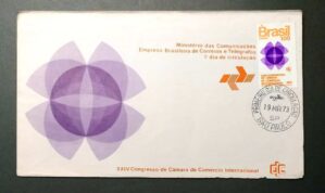 Envelope FDC (1º Dia de Circulação) RHM FDC-017 com Carimbo de 1º Dia - Bracan-1 - 19/05/1973
