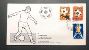 Envelope FDC (1º Dia de Circulação) RHM FDC-146 com Carimbo CBC + 1º Dia - XI Campeonato Mundial de Futebol - Argentina - 01/03/1978