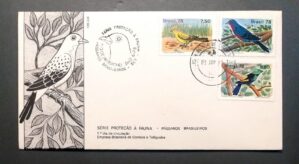 Envelope FDC (1º Dia de Circulação) RHM FDC-150 com Carimbo CBC + 1º Dia - Proteção à Fauna - Pássaros Brasileiros - 05/06/1978
