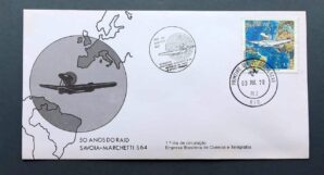 Envelope FDC (1º Dia de Circulação) RHM FDC-154 com Carimbo CBC + 1º Dia - Raid Savoia Marchetti - 03/07/1978