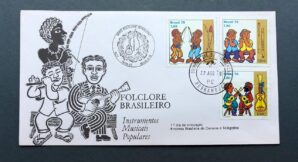 Envelope FDC (1º Dia de Circulação) RHM FDC-158 com Carimbo CBC + 1º Dia - Folclore Brasileiro - Instrumentos Musicais - 22/08/1978