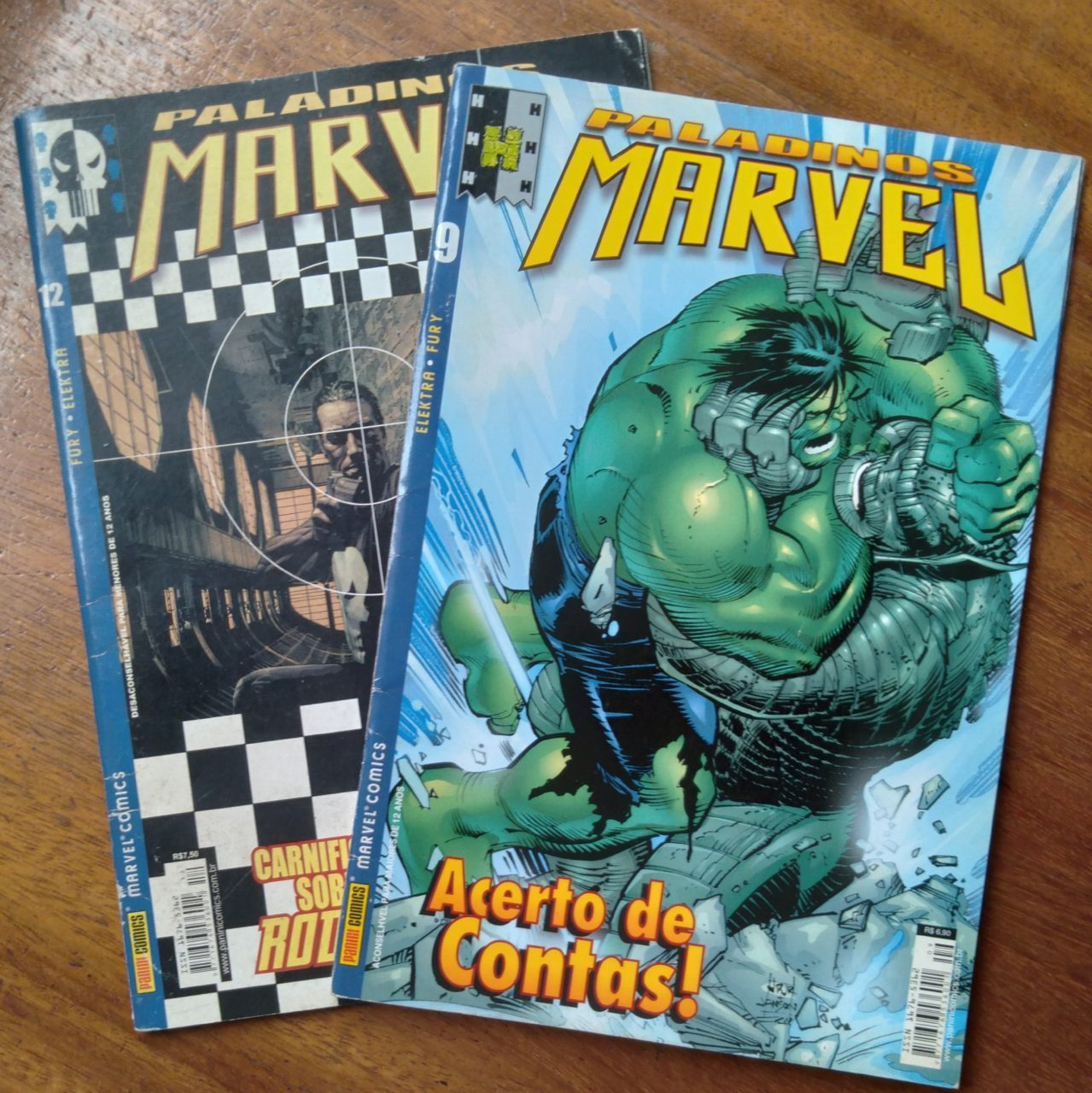 Gibi Panini Paladinos Marvel diversos / valor de cada um.