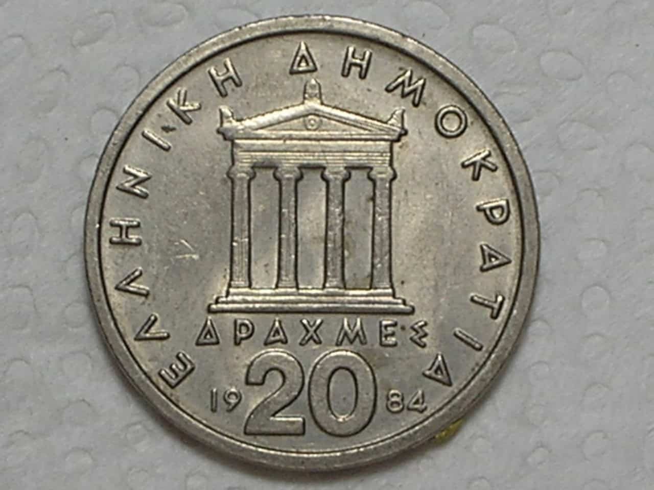 Grecia) 20 Drackmes - 1984 / box17
