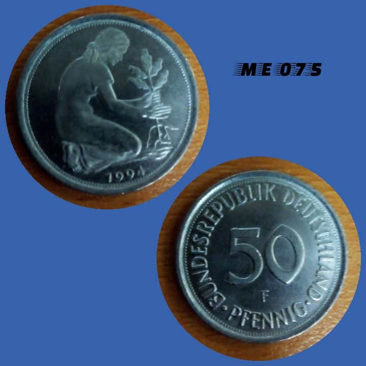 Moeda Alemanha 50 Pfennig 1994 F Cupro Niquel 20mm 35g Me075