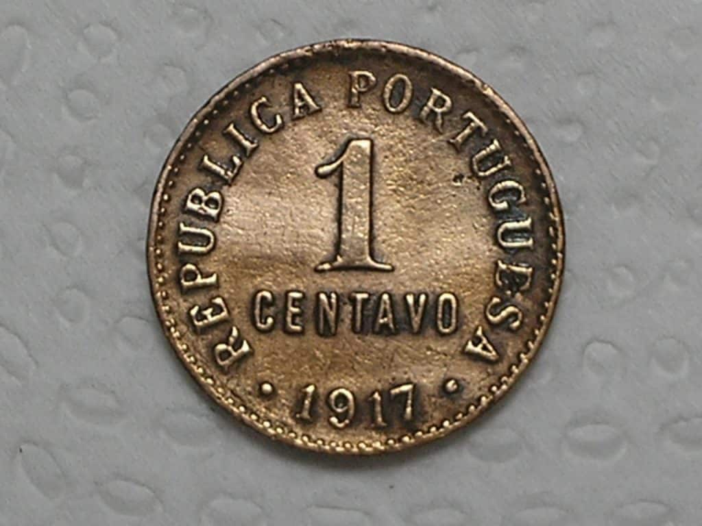 Portugal) 1 Centavo - 1917 / Bronze / box16