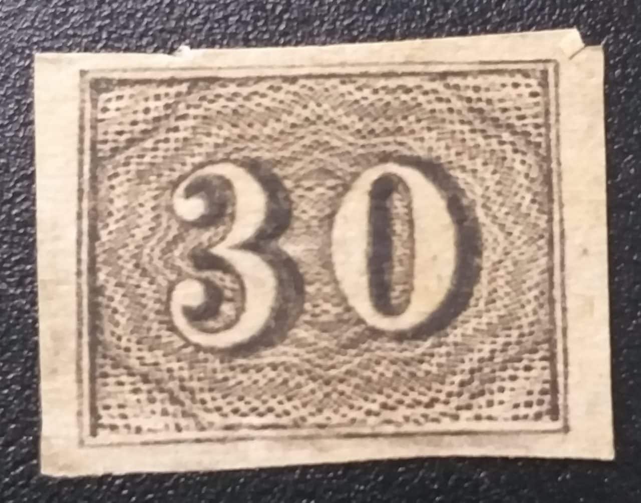 Regulares - RHM 013 (Novo) Verticais - Olho de Cabra - 30 Réis - 01/01/1850 (Selos do Império)