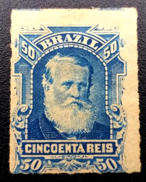 Regulares - RHM 039 (Novo) Dom Pedro II - Barba Branca - 50 Réis - 10/08/1877 (Selos do Império)