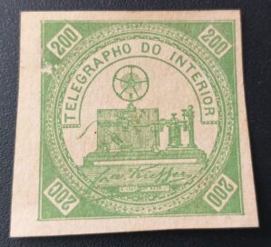 Telégrafos - RHM T04 (Novo) Tipos Diversos Sem Carimbo de Controle no Verso - 200 Réis - 1871 (Selos do Império)