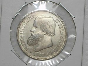 1.000 Réis - 1888 / Império de Petrus II / Prata / Soberba
