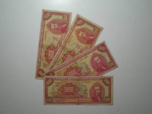 5.000 Cruzeiros C-107 / C-108 / C-109 / C-110 - Tiradêntes