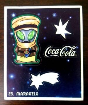 Card Adesivo Geloucos - Gelo Cósmicos – Coca Cola (3ª Coleção) Nº 23 – Maragelo - Gelo Cósmicos do Bem (1999)