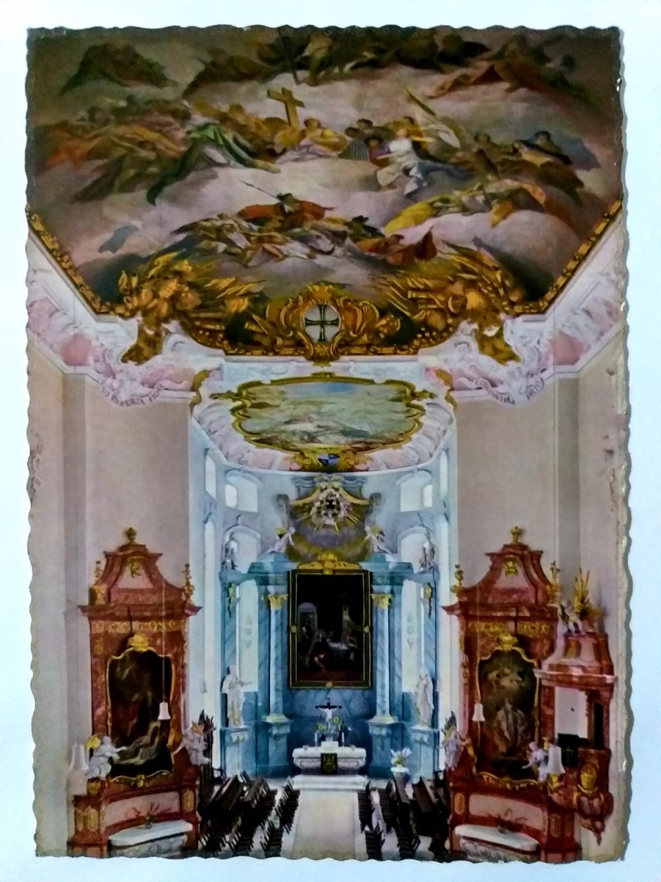 Cartao Postal Estrangeiro Alemanha Bad Mergentheim Igreja Schlosskirche