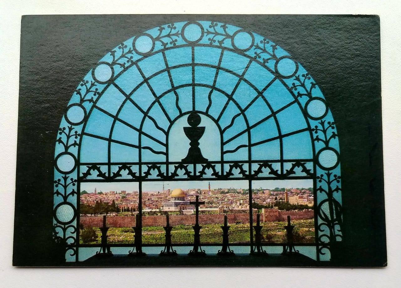 Cartão Postal Estrangeiro - Israel (Jerusalém) Vista da Velha Cidade a partir da Igreja Dominus Flevit