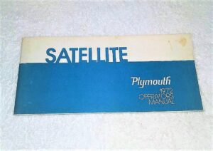 Manual Do Proprietario - Plymouth Satellite 1972