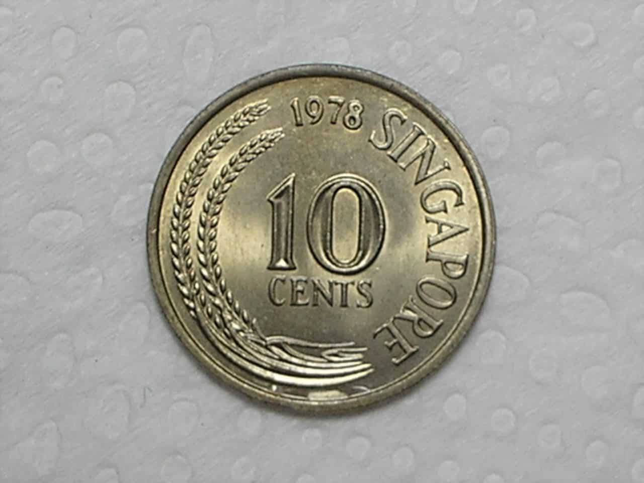Singapura) 10 Cents - 1978 / Fc / box18