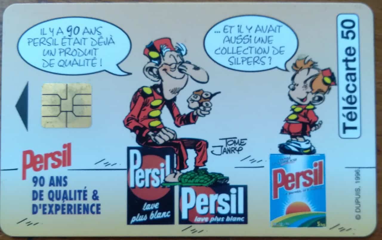 Cartao telefone França Telecom 1996 / Petit Spirou Persil produtode qualidade.