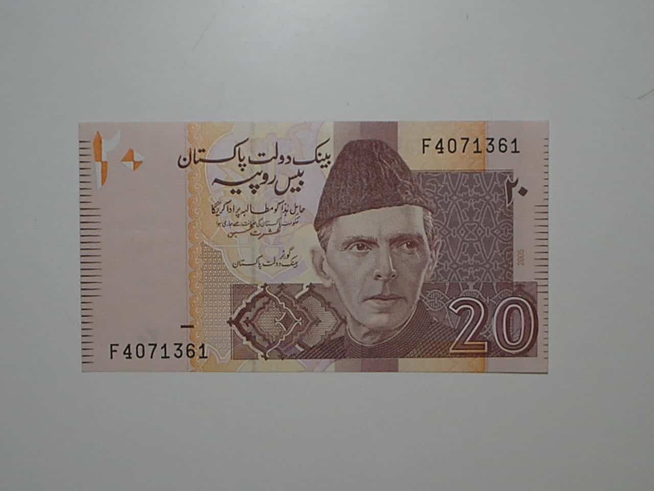 Paquistão) 20 Rupees - 2006 / Flor de Estampa / ce04