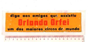 Plastico Adesivo - Circo Orlando Orfei - Anos 70