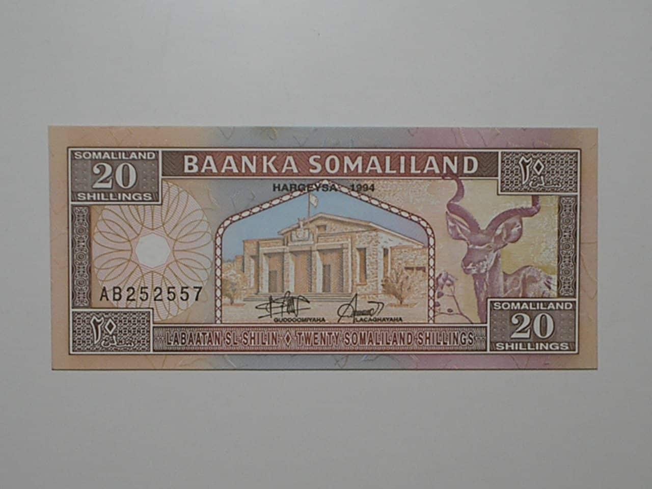 Somaliland) 20 Schilings - 1994 / Flor de Estampa / ce04