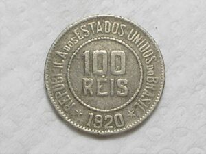 100 Réis - 1920 / Busto da República / Mbc / c280