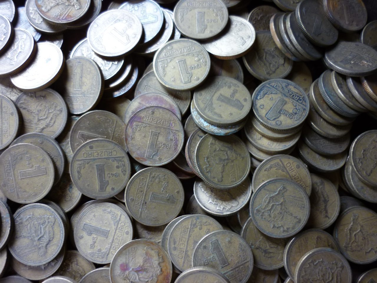 1000 MOEDAS DE 1 CRZ. BRONZE ALUMÍNIO PARA CONFECÇÃO DE ALIANÇAS.