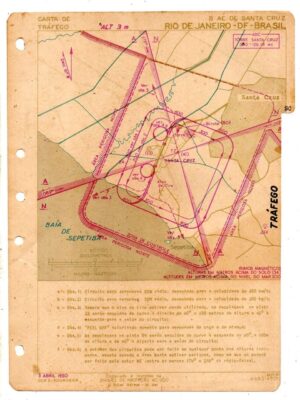 Antiga Carta De Trafego E Pouso Oaci Base Aerea Santa Cruz Rj 1950 2