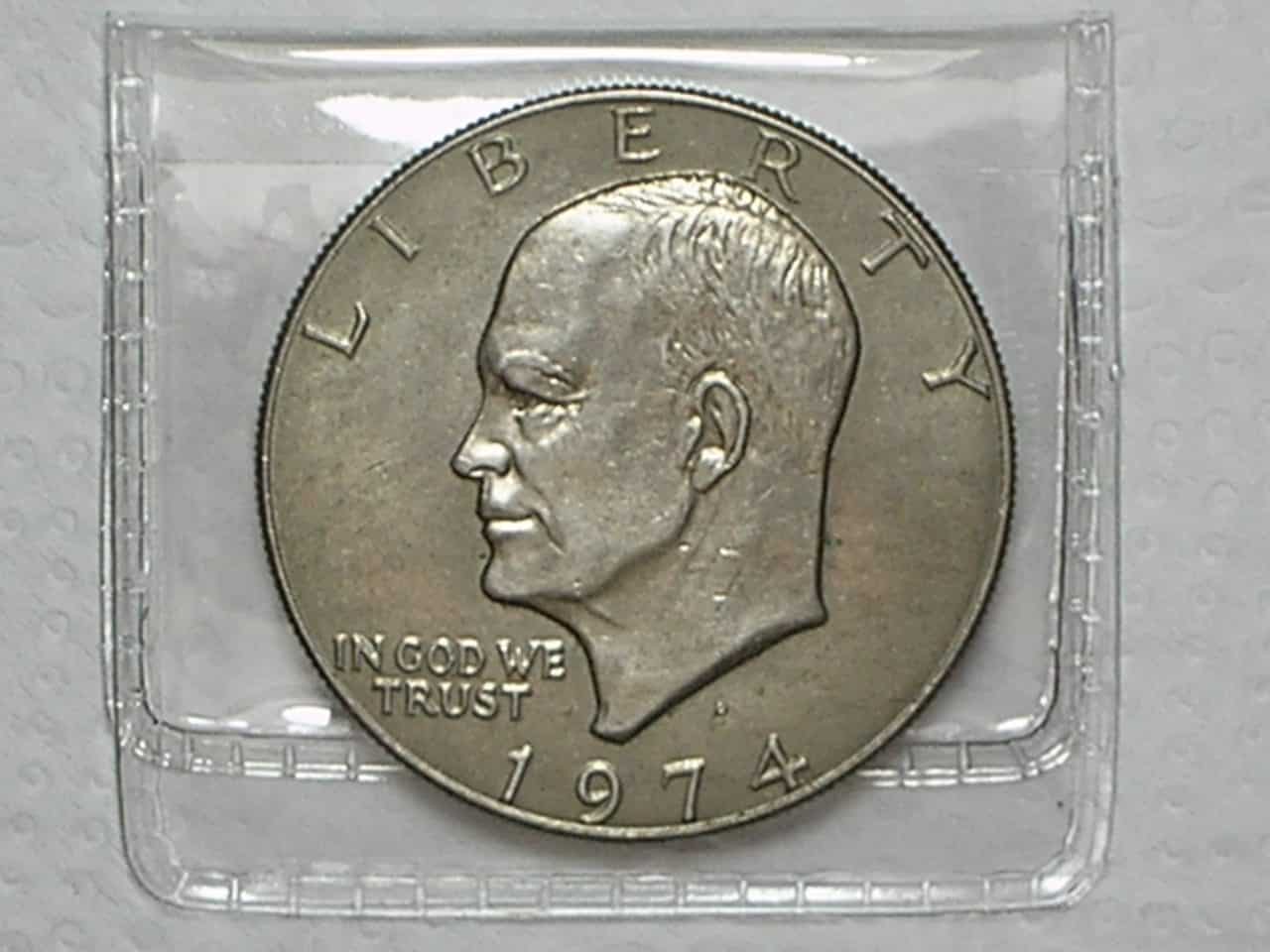 Usa) 1 Dollar - 1974-D / Eisenhower / Níquel / Mbc/Sob / c-270.1