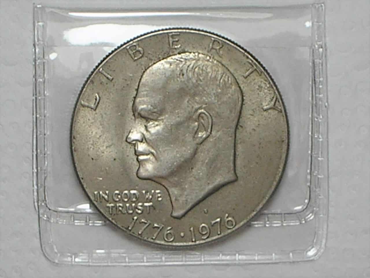 Usa) 1 Dollar - 1976-d / Eisenhower / Bicentenial Commemorative 1776 / Níquel / Mbc / c-270.4