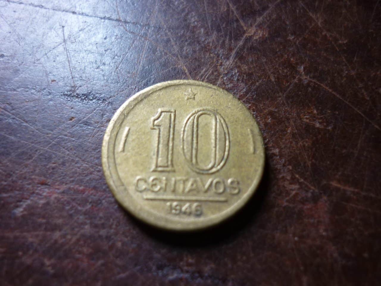 10 CENTVS. 1946 CUNHO DESLOCADO .