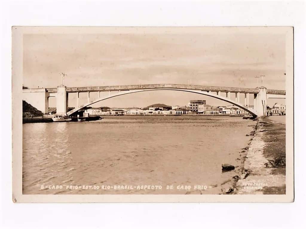 Cartao Postal Fotografico - Cabo Frio ( RJ ) - Ponte - Anos 50