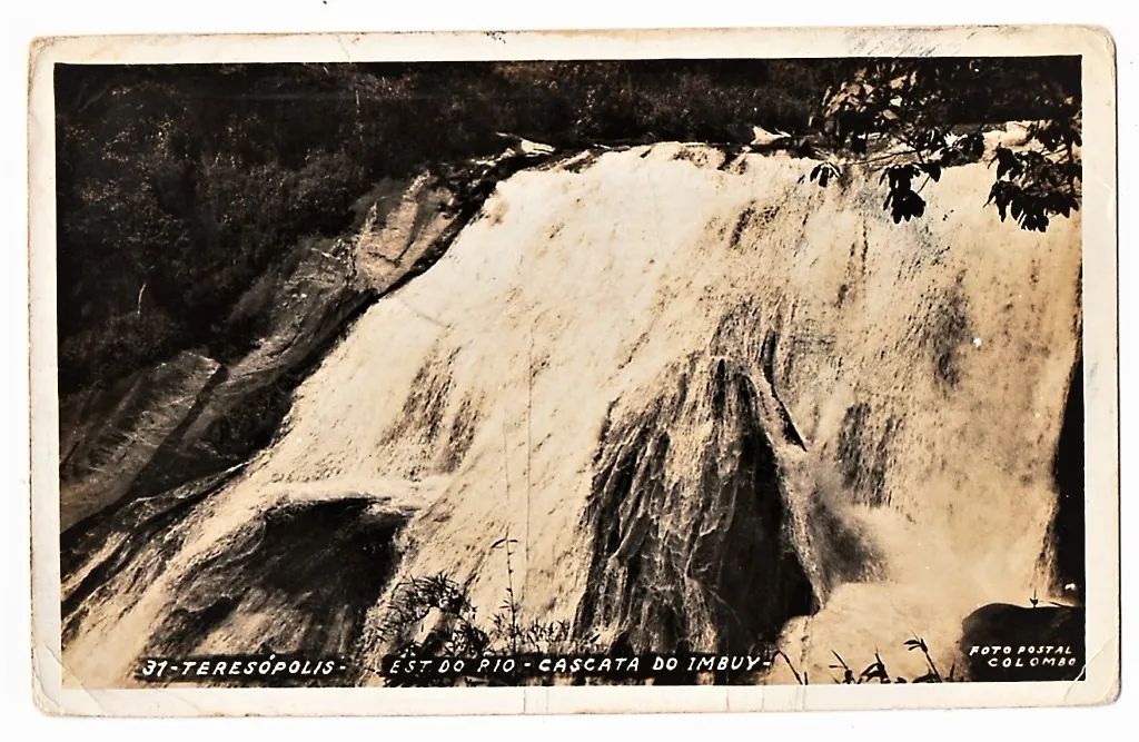 Cartao Postal Fotografico - Cascata Do Imbuy - Terezopolis RJ - Anos 50