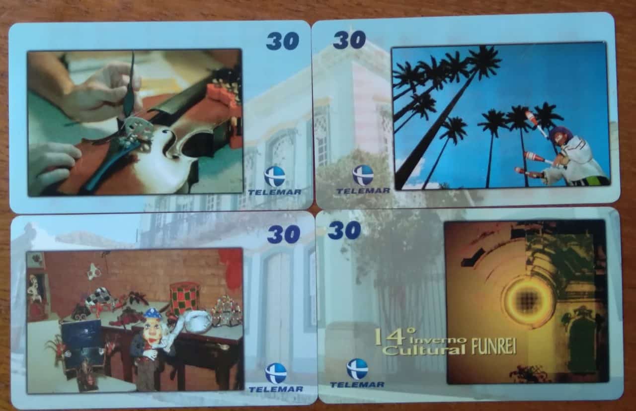 Cartão telefone Brasil Telemar MG 2001 / 14° Inverno Cultural Funrei.