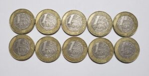 Kit 10 moedas 1 Real 1999