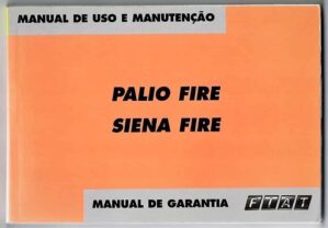 Manual Proprietario Fiat Palio Siena Fire - 2004 - Em Branco