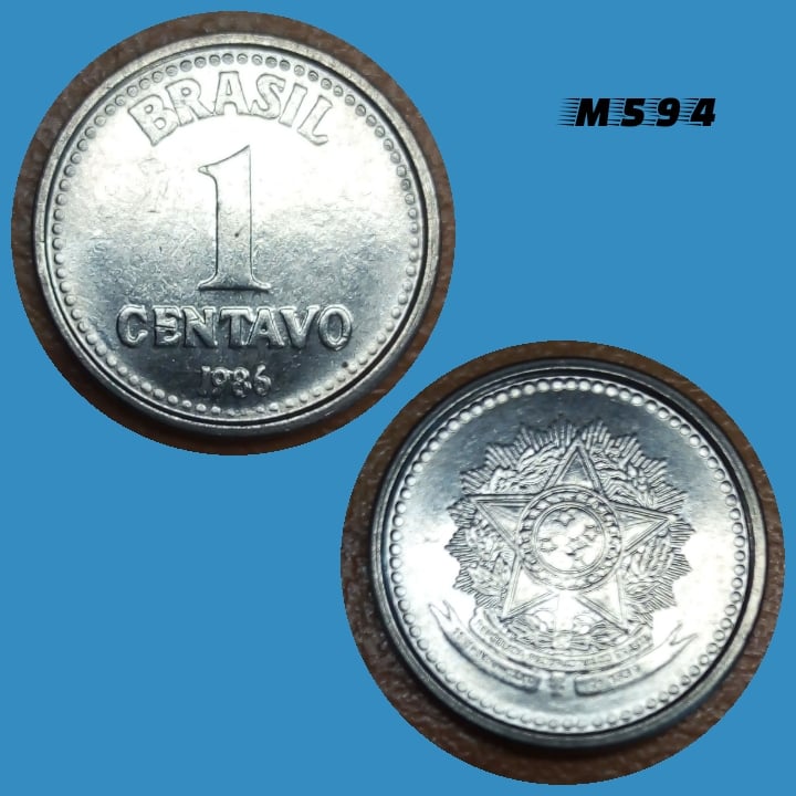 Moeda 1 centavo 1986 Aço inox M594