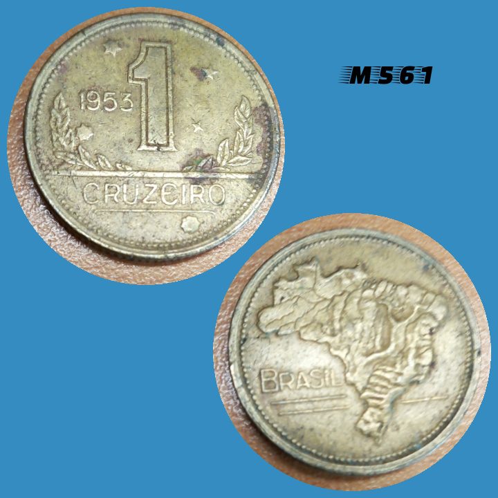 Moeda 1 cruzeiro 1953 Bronze Alumínio M561