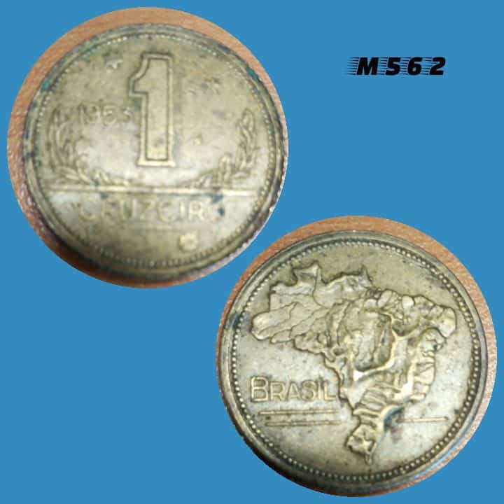 Moeda 1 cruzeiro 1953 Bronze Alumínio M562