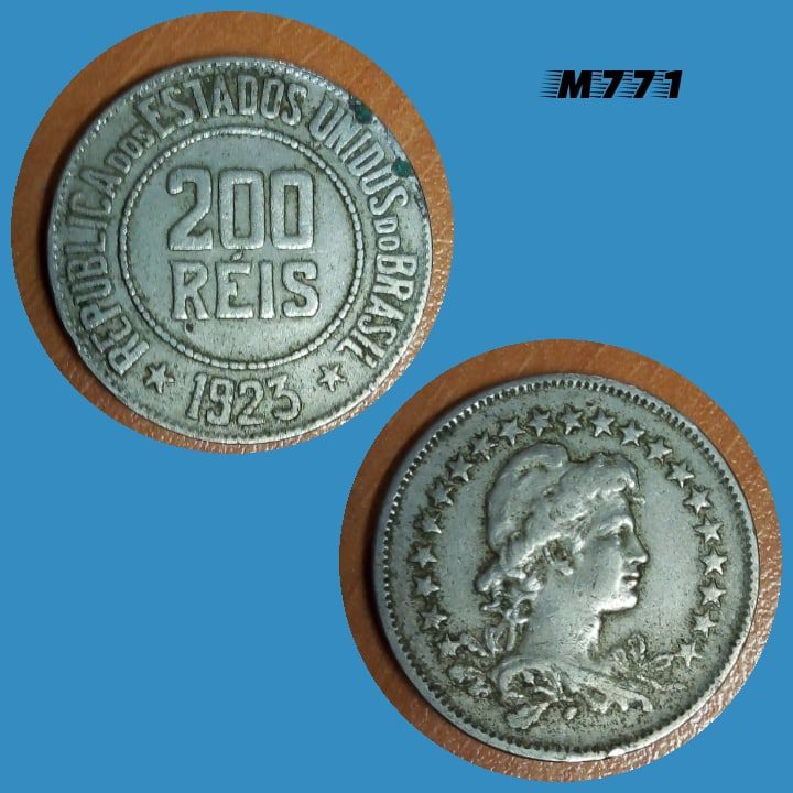 Moeda 200 réis 1923 Cupro Níquel M771