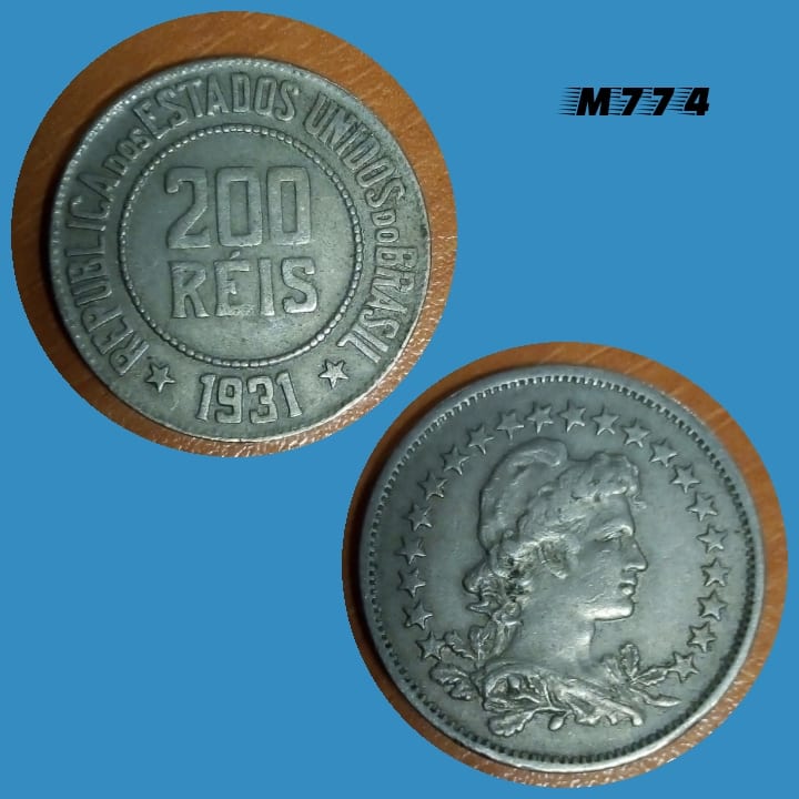 Moeda 200 réis 1931 Cupro Níquel M774
