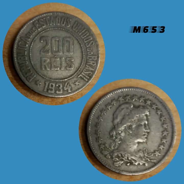 Moeda 200 réis 1935 Cupro Níquel M653