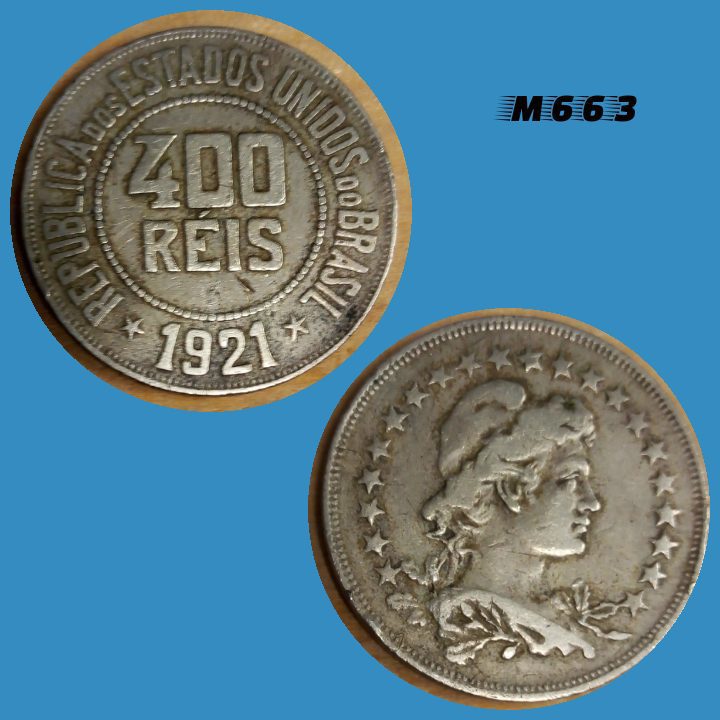 Moeda 400 réis 1921 Cupro Níquel M663