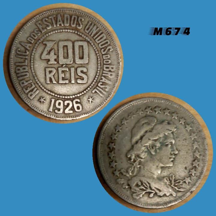 Moeda 400 réis 1926 Cupro Níquel M674